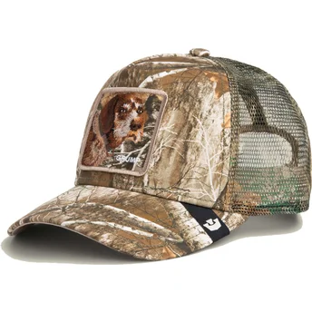 Šiltovky zaoblená kamionista kamufláž snapback perro Realtree Edge Grump Dog The Farm The Farm de Goorin Bros.