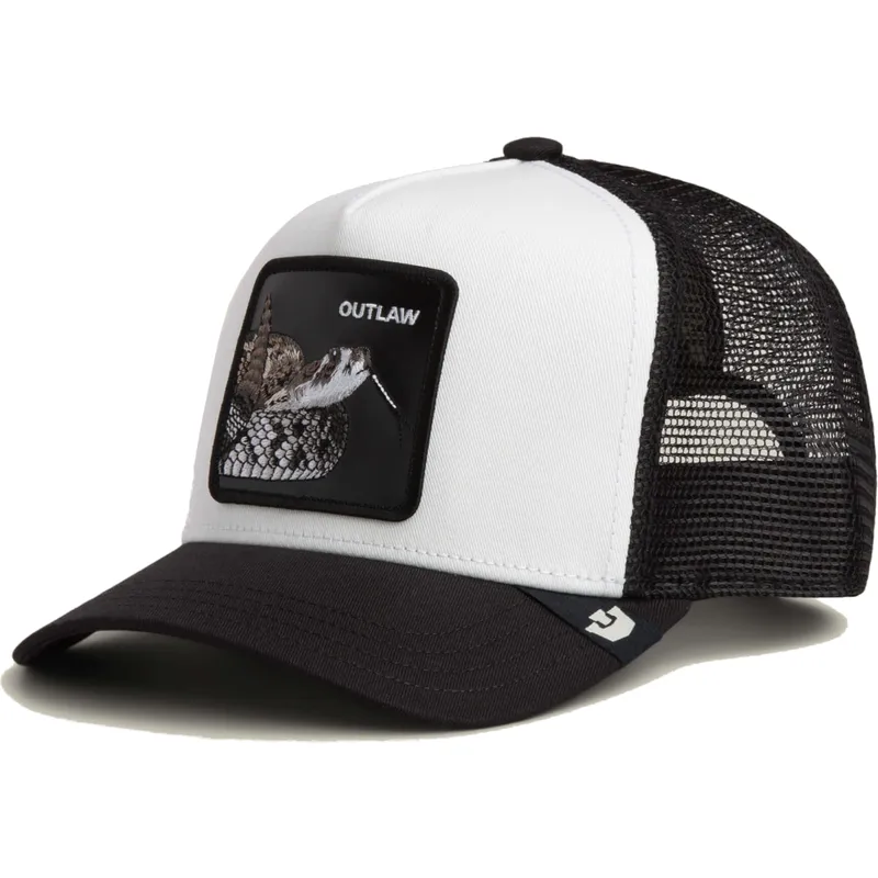 gorra-trucker-blanca-y-negra-serpiente-outlaw-the-farm-de-goorin-bros