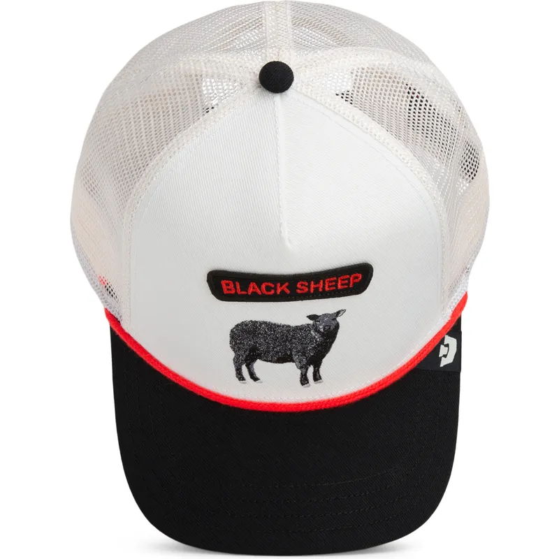 siltovky-zaoblena-kamionista-biely-snapback-oveja-pop-rocker-sheep-the-farm-the-farm-de-goorin-bros