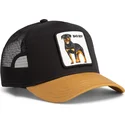 gorra-trucker-negra-y-marron-perro-rottweiler-bad-boy-the-farm-de-goorin-bros