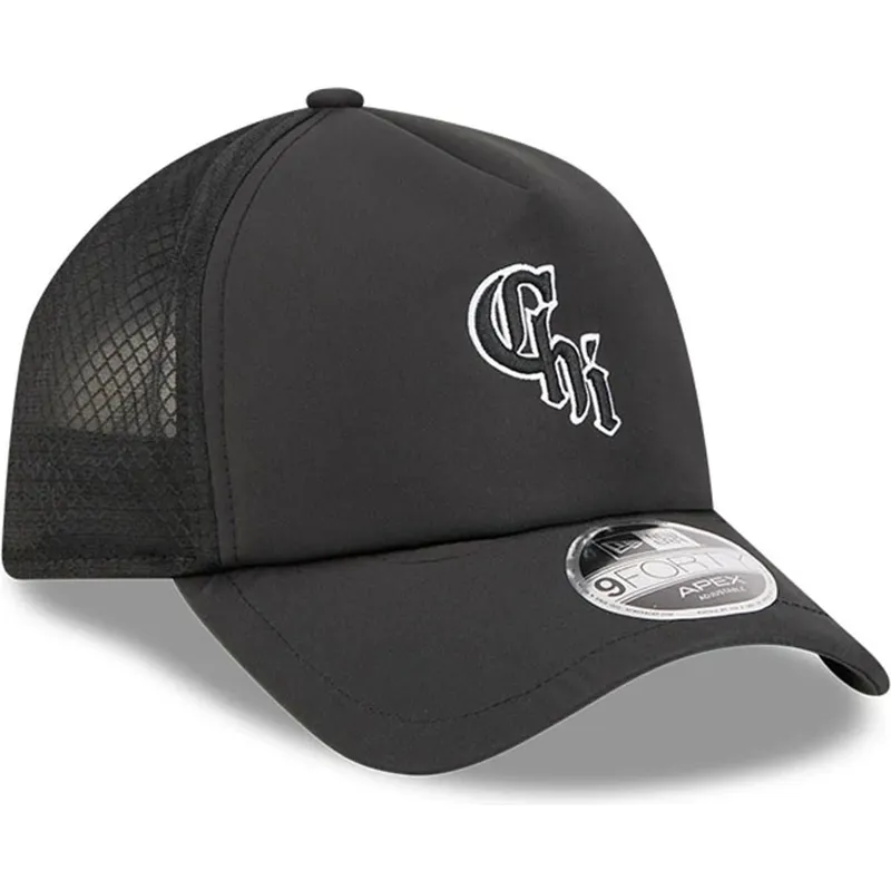siltovky-zaoblena-kamionista-cierna-snapback-9forty-apex-bp-chi-chicago-white-sox-mlb-new-era