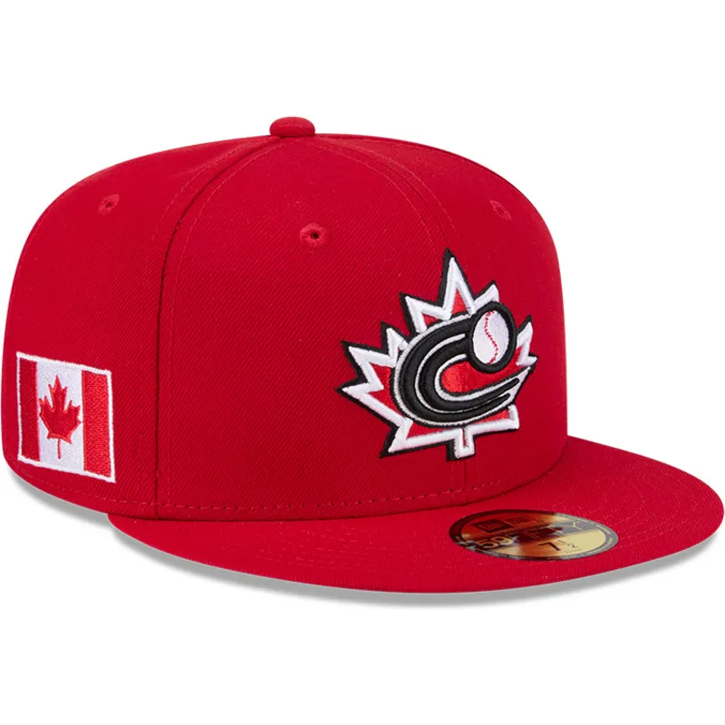 gorra-plana-roja-ajustada-59fifty-canada-2026-world-baseball-classic-de-new-era
