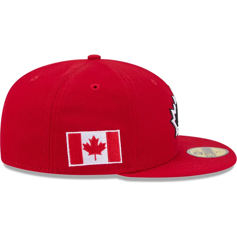 gorra-plana-roja-ajustada-59fifty-canada-2026-world-baseball-classic-de-new-era