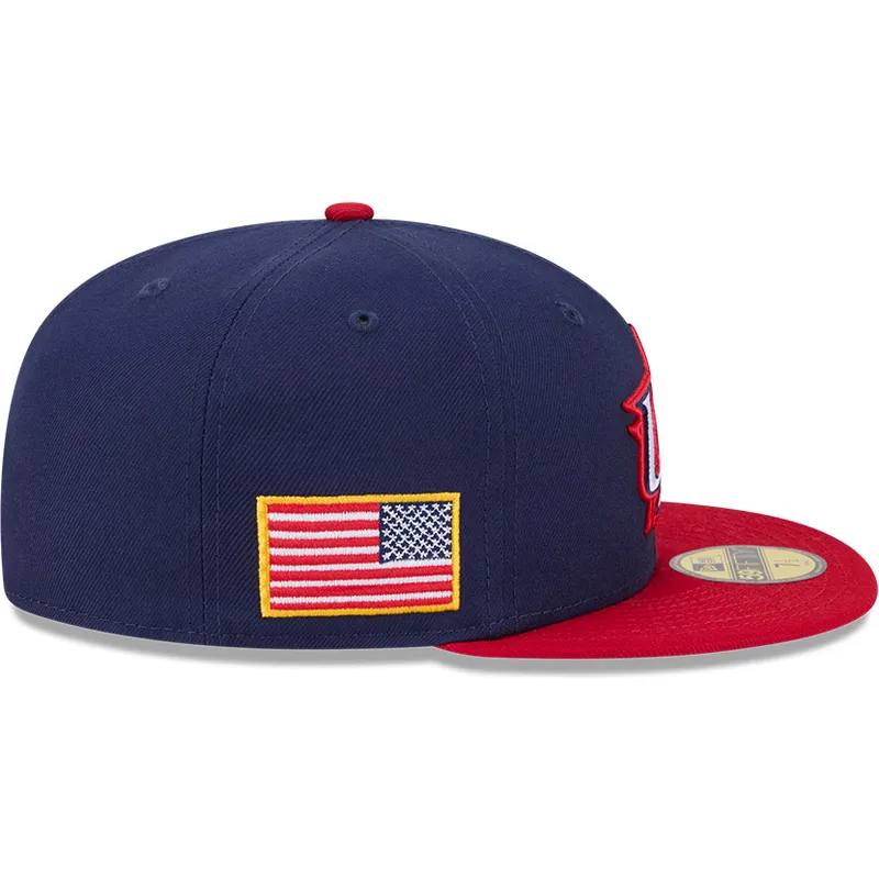marineblaue-und-rote-anliegende-flat-cap-59fifty-usa-2026-world-baseball-classic-von-new-era