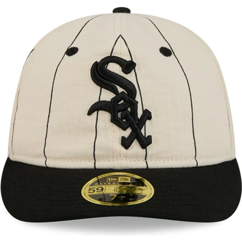 new-era-flat-brim-59fifty-retro-crown-linen-chicago-white-sox-mlb-beige-fitted-cap