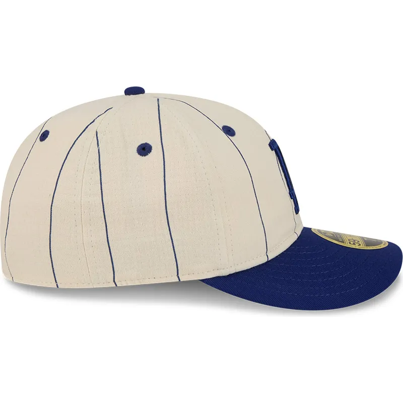 cap-zaoblena-beige-ajustada-59fifty-retro-crown-linen-los-angeles-dodgers-mlb-new-era