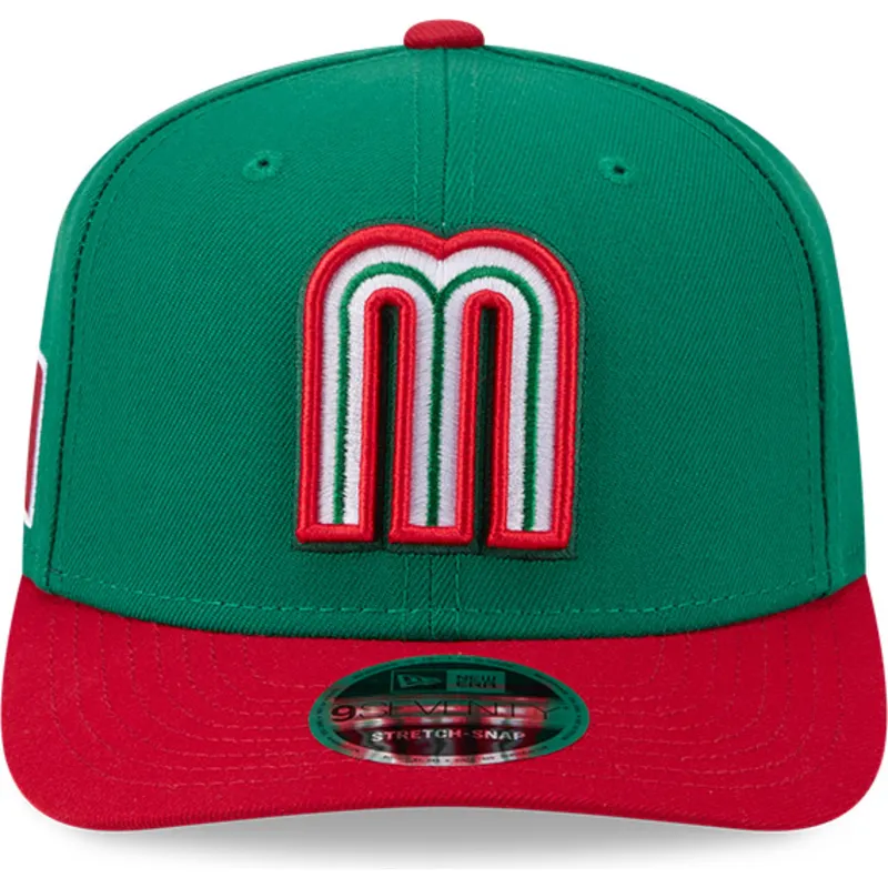 siltovka-zaoblena-zelena-snapback-9seventy-stretch-snap-mexico-2026-world-baseball-classic-world-baseball-classic-new-era