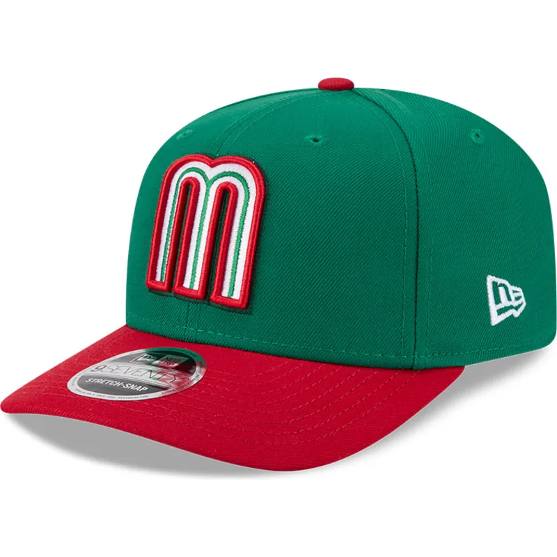 siltovka-zaoblena-zelena-snapback-9seventy-stretch-snap-mexico-2026-world-baseball-classic-world-baseball-classic-new-era