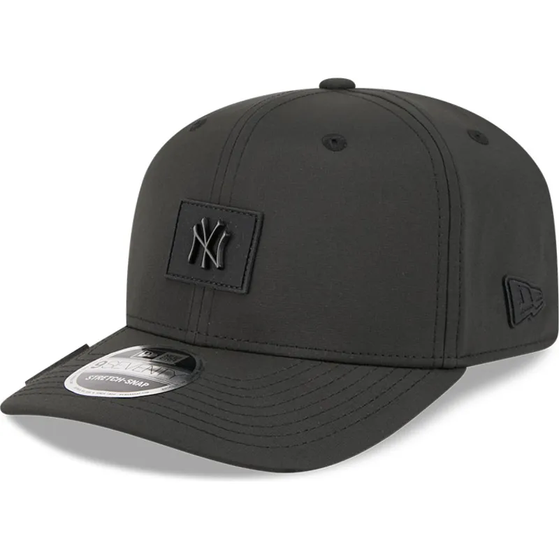 schwarze-gebogene-snapback-kappe-9seventy-stretch-snap-clubhouse-der-new-york-yankees-mlb-von-new-era