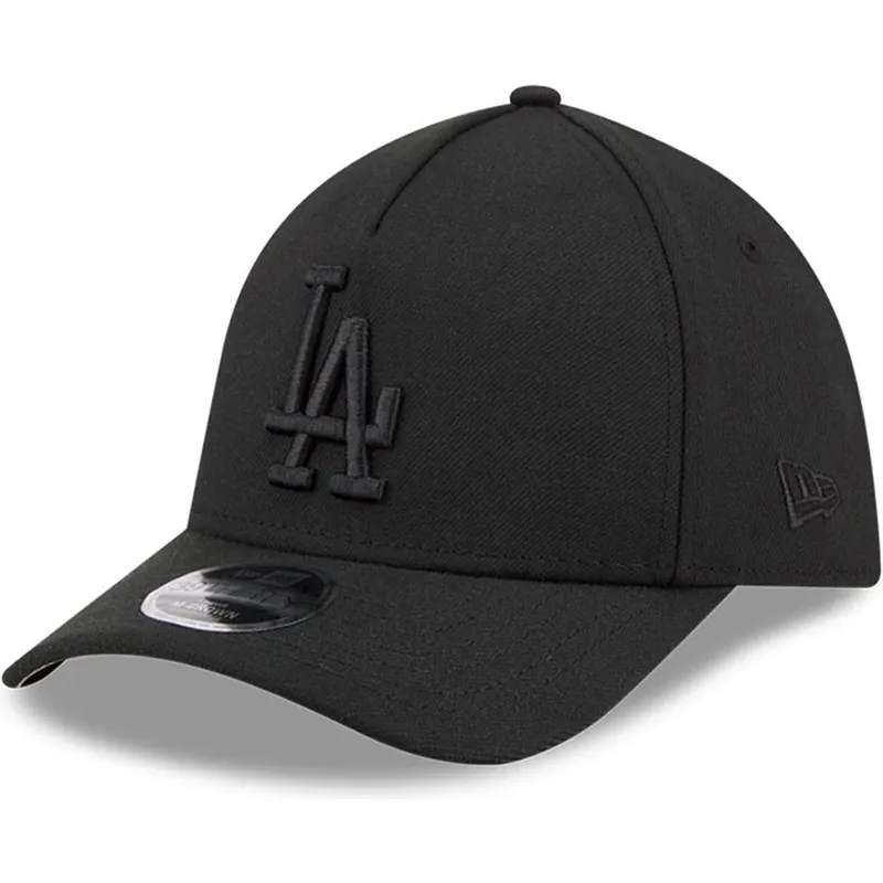 new-era-curved-brim-black-logo-39thirty-m-crown-a-frame-los-angeles-dodgers-mlb-black-fitted-cap