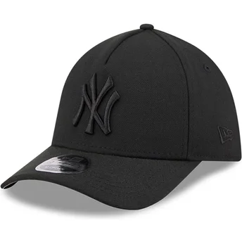 Gorra curva negra ajustada con logo negro 39THIRTY M-Crown A Frame de New York Yankees MLB de New Era