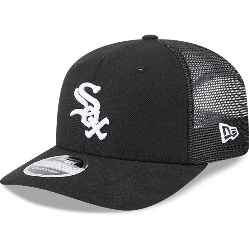 schwarze-trucker-kappe-9seventy-stretch-snap-evergreen-der-chicago-white-sox-mlb-von-new-era