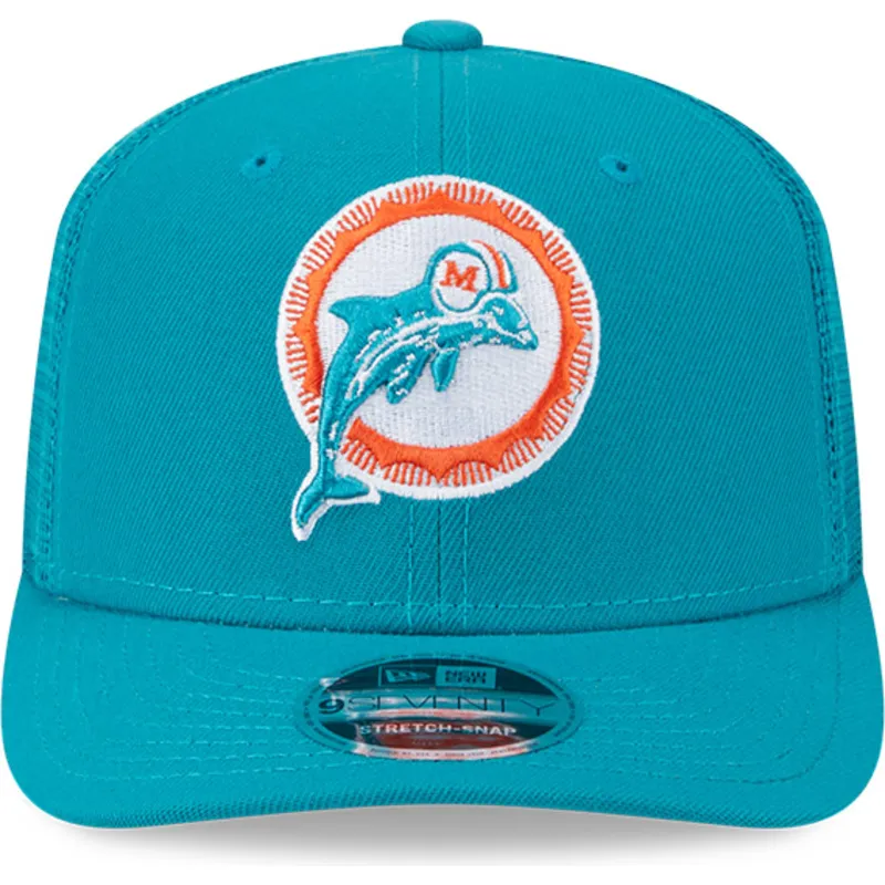 siltovka-zaoblena-modra-snapback-9seventy-stretch-snap-evergreen-helmet-miami-dolphins-nfl-new-era