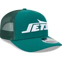grune-trucker-kappe-9seventy-stretch-snap-evergreen-der-new-york-jets-nfl-von-new-era