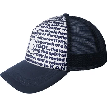 Šiltovka zaoblená tmavomodrá snapback Fine Print Kangol
