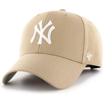 Cap zaoblená khaki adjustable strap MVP New York Yankees MLB 47 Brand