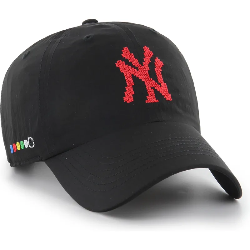 cap-zaoblena-black-adjustable-strap-clean-up-eight-bit-hero-new-york-yankees-mlb-47-brand cap-zaoblena-black-adjustable-strap-clean-up-eight-bit-hero-new-york-yankees-mlb-47-brand