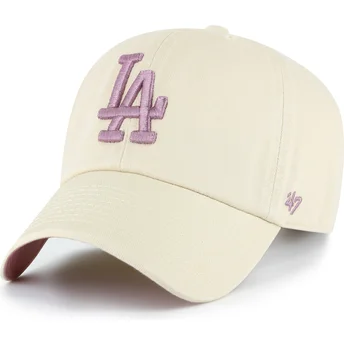 Šiltovka zaoblená béžová nastaviteľný Clean Up Ballpark Los Angeles Dodgers MLB 47 Brand