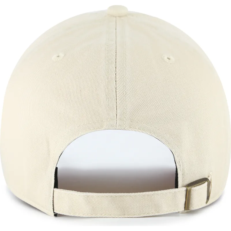 beige-verstellbare-curved-cap-mit-violettem-logo-clean-up-ballpark-der-los-angeles-dodgers-mlb-von-47-brand