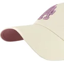 gorra-curva-beige-ajustable-con-logo-violeta-clean-up-ballpark-de-los-angeles-dodgers-mlb-de-47-brand