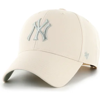 Gorra curva beige snapback MVP Ballpark de New York Yankees MLB de 47 Brand