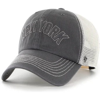 Cap zaoblená black snapback Clean Up Trailer Script Mesh New York Yankees MLB 47 Brand