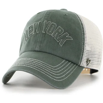 Cap zaoblená green snapback Clean Up Trailer Script Mesh New York Yankees MLB 47 Brand