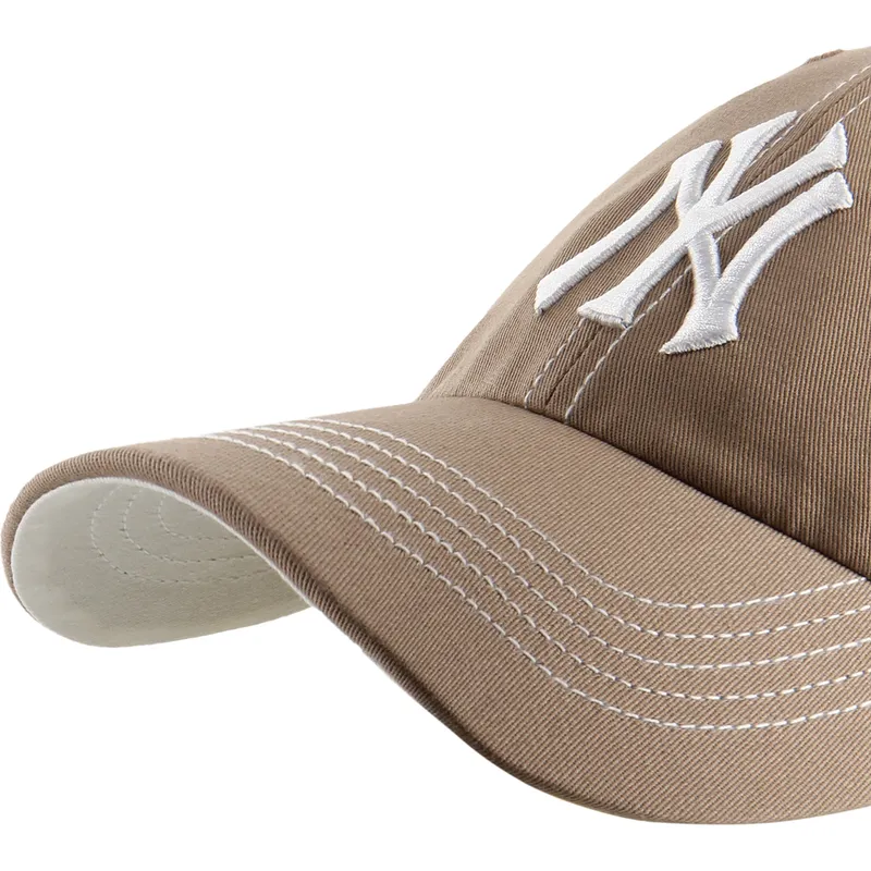 siltovka-zaoblena-hneda-nastavitelny-clean-up-contrast-stitch-new-york-yankees-mlb-47-brand