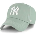 cap-zaoblena-green-adjustable-strap-clean-up-contrast-stitch-new-york-yankees-mlb-47-brand