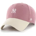 cap-zaoblena-pink-adjustable-strap-mvp-base-runner-two-tone-legend-new-york-yankees-mlb-47-brand