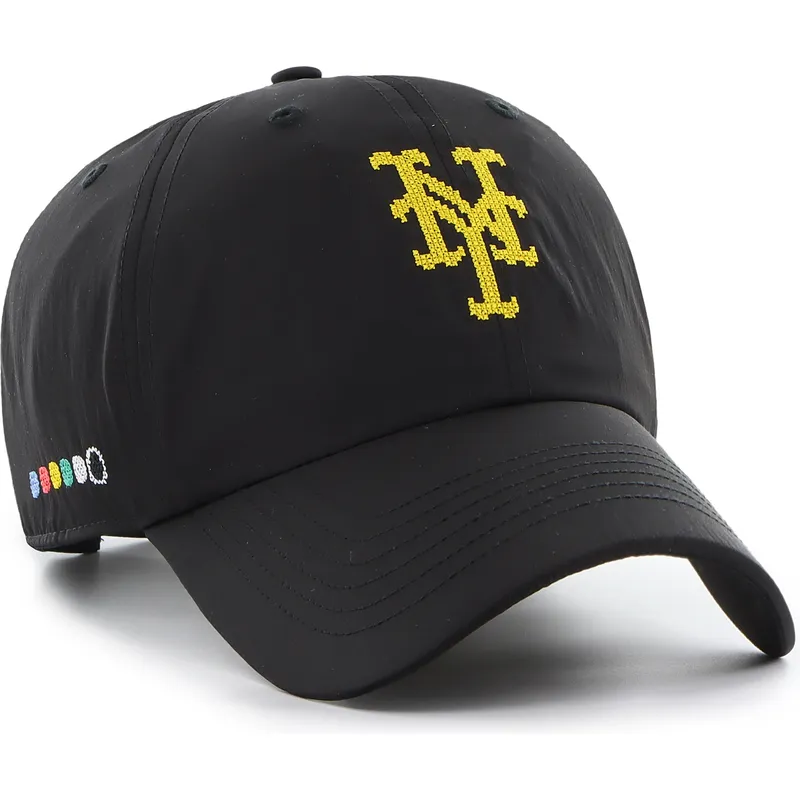 cap-zaoblena-black-adjustable-strap-clean-up-eight-bit-hero-new-york-mets-mlb-47-brand
