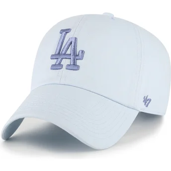 Gorra curva azul ajustable con logo azul Clean Up No Loop Label de Los Angeles Dodgers MLB de 47 Brand