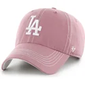 cap-zaoblena-pink-adjustable-strap-clean-up-contrast-stitch-los-angeles-dodgers-mlb-47-brand