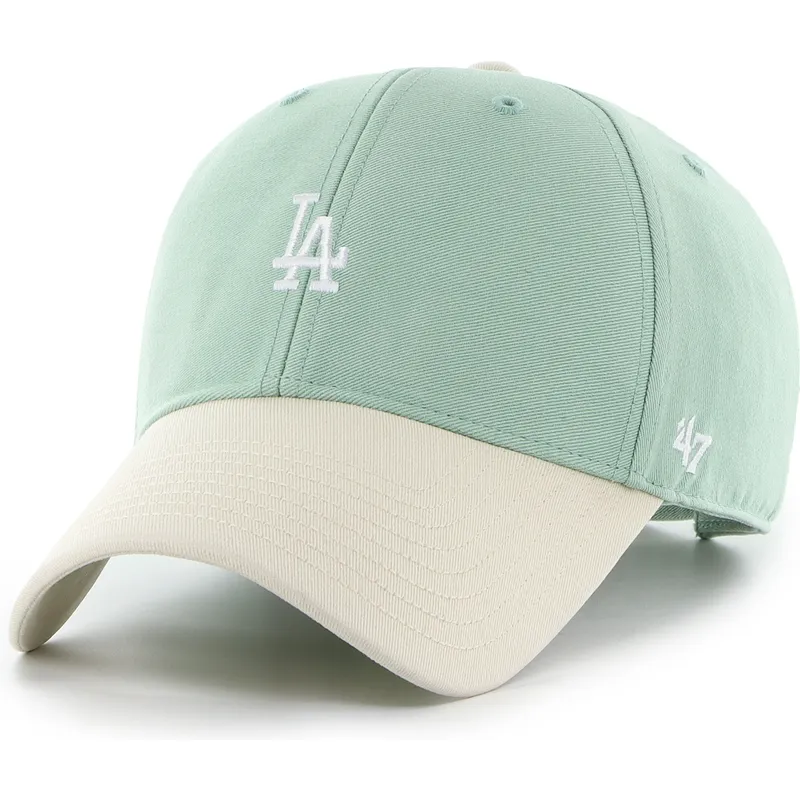 cap-zaoblena-green-adjustable-strap-mvp-base-runner-two-tone-legend-los-angeles-dodgers-mlb-47-brand