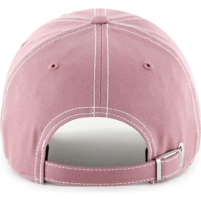 cap-zaoblena-pink-adjustable-strap-clean-up-contrast-stitch-new-york-yankees-mlb-47-brand