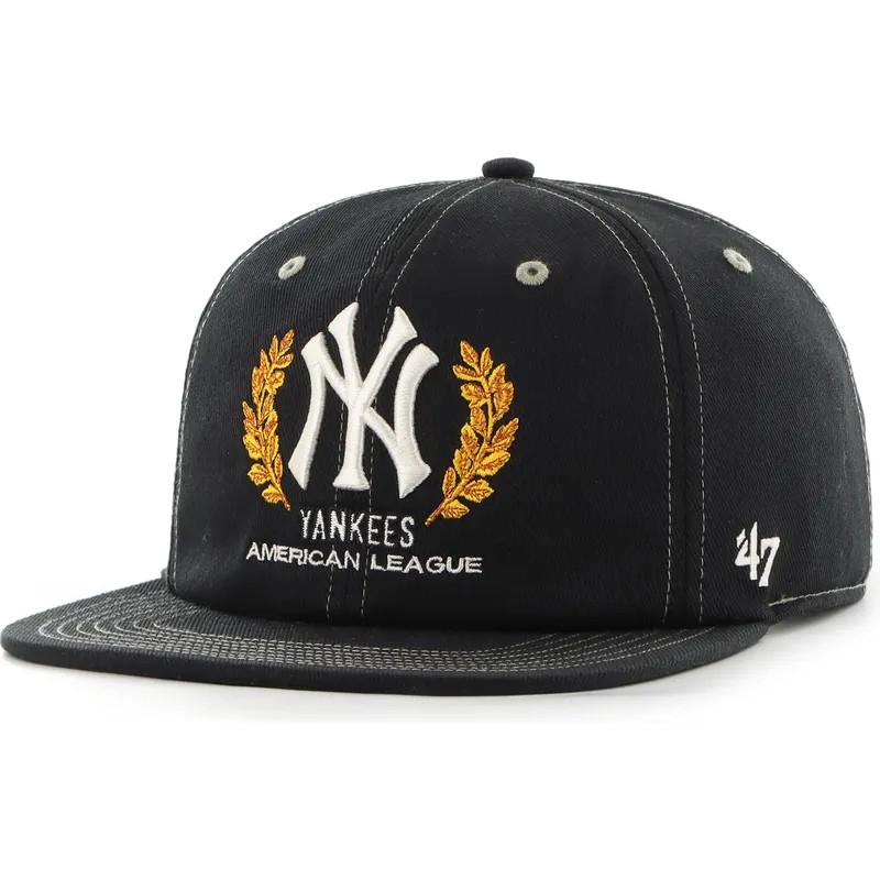 schwarze-flache-snapback-kappe-captain-rl-keepsake-der-new-york-yankees-mlb-von-47-brand