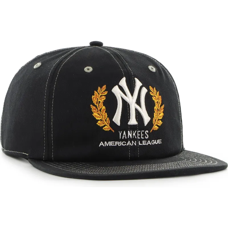 gorra-plana-negra-snapback-captain-rl-keepsake-de-new-york-yankees-mlb-de-47-brand
