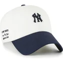 cap-zaoblena-beige-adjustable-strap-clean-up-contemporary-two-tone-new-york-yankees-mlb-47-brand