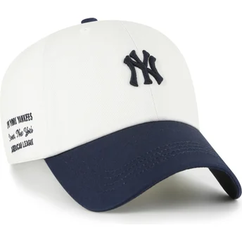 Šiltovky zaoblená béžová nastaviteľný pásik Clean Up Contemporary Two Tone New York Yankees MLB 47 Brand