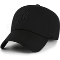 schwarze-verstellbare-curved-cap-mit-schwarzem-logo-clean-up-contemporary-two-tone-der-new-york-yankees-mlb-von-47-brand