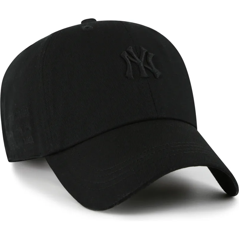 gorra-curva-negra-ajustable-con-logo-negro-clean-up-contemporary-two-tone-de-new-york-yankees-mlb-de-47-brand