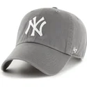 siltovka-zaoblena-siva-nastavitelny-clean-up-no-loop-label-new-york-yankees-mlb-47-brand