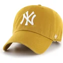 siltovka-zaoblena-zlta-nastavitelny-clean-up-flat-gold-new-york-yankees-mlb-47-brand