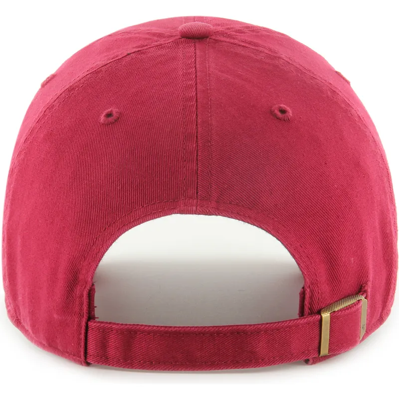 47-brand-curved-brim-clean-up-new-york-yankees-mlb-dark-red-adjustable-cap