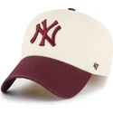 siltovka-zaoblena-bezova-nastavitelny-clean-up-two-tone-no-loop-label-new-york-yankees-mlb-47-brand
