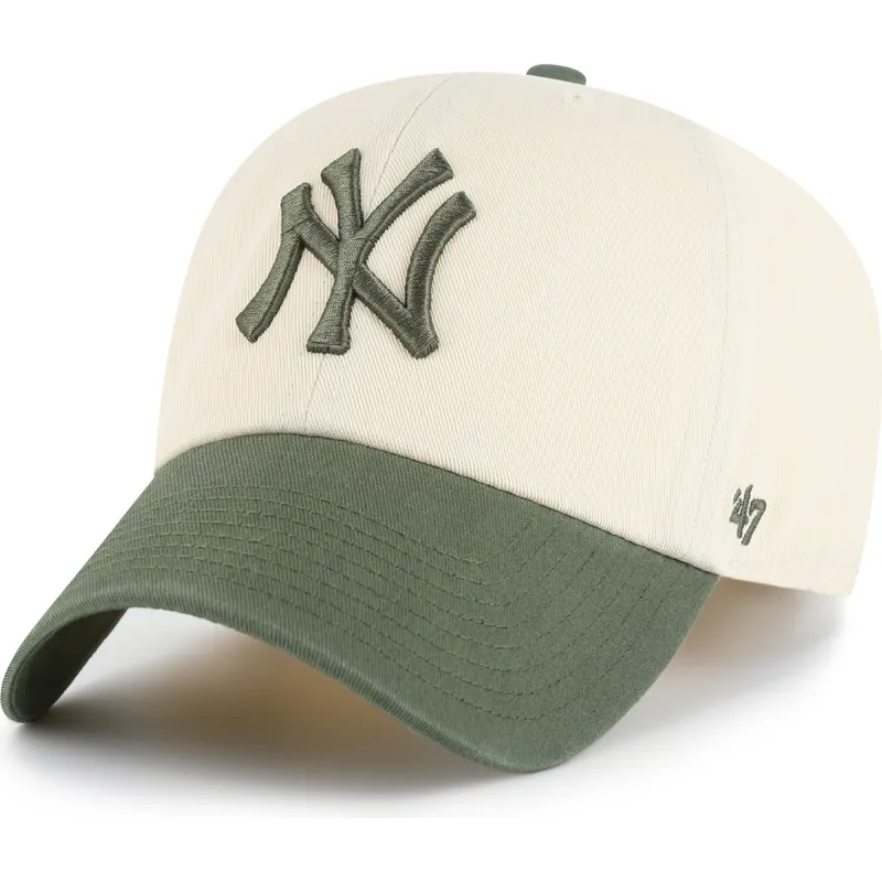 siltovka-zaoblena-bezova-nastavitelny-clean-up-two-tone-no-loop-label-new-york-yankees-mlb-47-brand