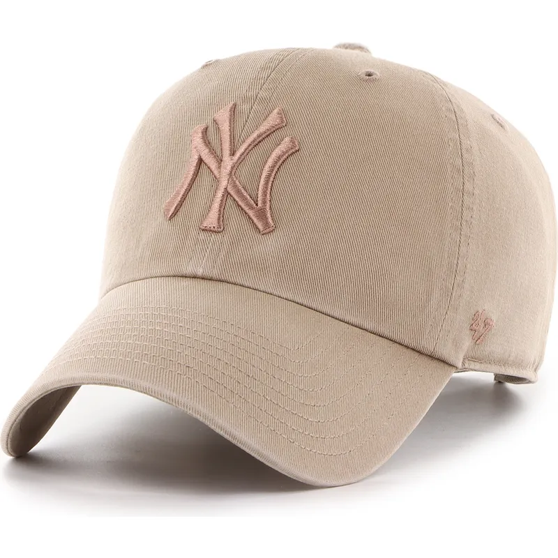 siltovka-zaoblena-hneda-nastavitelny-clean-up-no-loop-label-new-york-yankees-mlb-47-brand