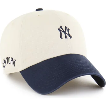 Cap zaoblená beige adjustable strap Clean Up Base Runner Sure Shot Two Tone New York Yankees MLB 47 Brand