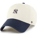 cap-zaoblena-beige-adjustable-strap-clean-up-base-runner-sure-shot-two-tone-new-york-yankees-mlb-47-brand