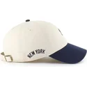 cap-zaoblena-beige-adjustable-strap-clean-up-base-runner-sure-shot-two-tone-new-york-yankees-mlb-47-brand
